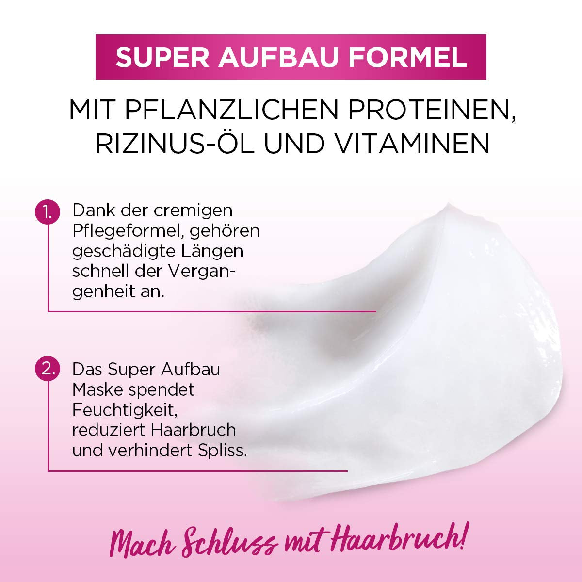 L'Oréal Paris Elvital Anti Split End Hair Mask para cabello largo y dañado, Tratamiento intensivo con aclarado, Con vitaminas vegetales y aceite de ricino, Dream length Super Build-up Mask, 1 x 300 ml Naty Shop Hair Mask