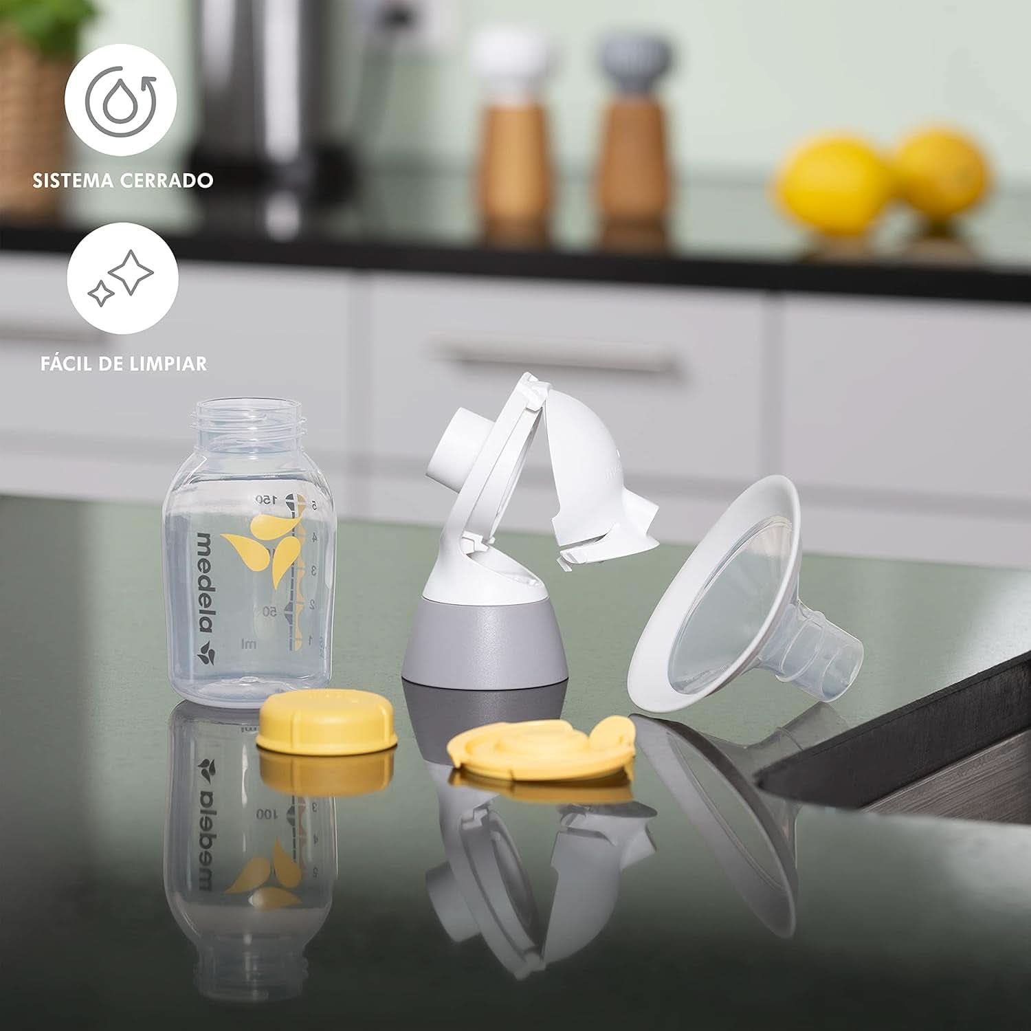 Sacaleches eléctrico Medela Solo, con embudo Personalfit Flex y tecnología de extracción bifásica Accesorios Alimentación y Lactancia Bebe Naty Shop