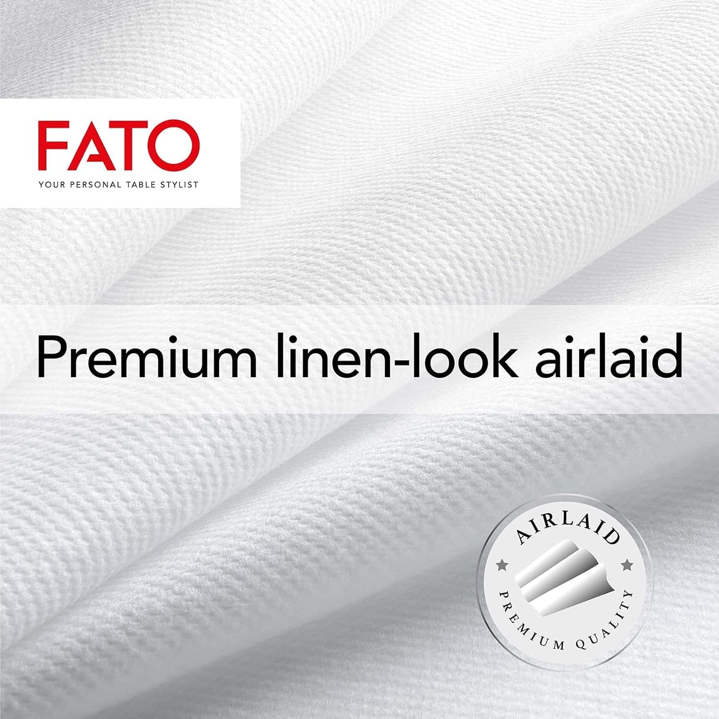 Fato - Servilletas de papel seco, airlaid, efecto textil, paquete de 50 servilletas, 40X40 plegadas en formato 4, Tropicana Decor