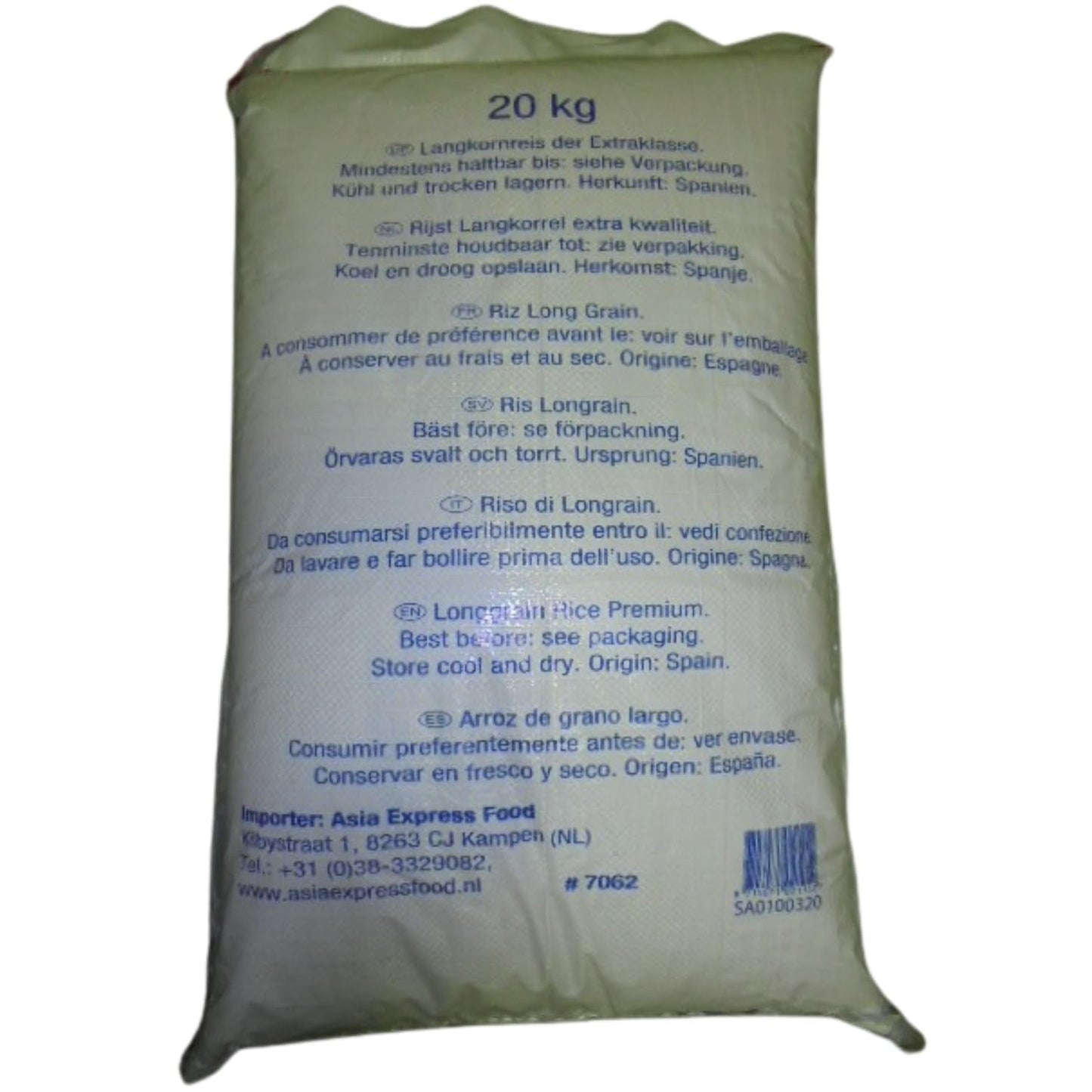 - Langkornreis estilo EE. UU. - 1 X 20 KG