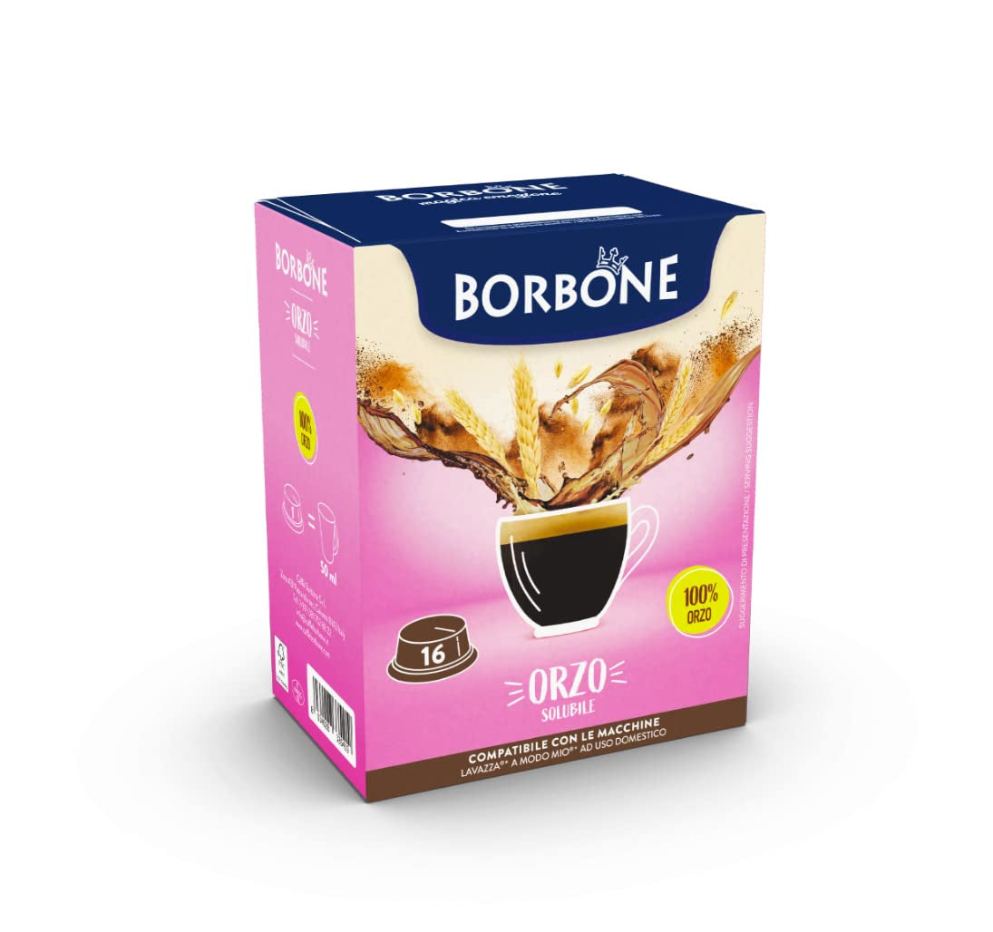 Caffè Borbone Malzkaffee - 96 Kapseln (6 Packungen mit 16 Stück) - Compatible con Lavazza A Modo Mio Haushalts-Espressomaschinen