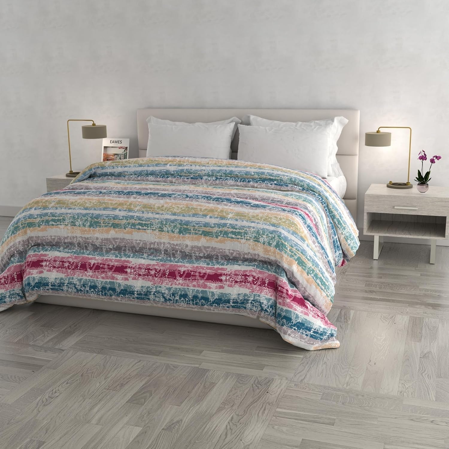 Edredón de invierno de moda, Florencia, 260X260Cm Edredones y edredones Naty Shop Líneas de amor 260X260Cm