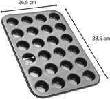 Zenker 6541 Mini-Muffinform 24Er Negro Metalizado – Antihaftbeschichte Für Perfekte Mini-Muffins, Ø 4,5 Cm, ​​Made in Germany Moldes y bandejas para horno Naty Shop