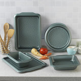 Progress BW09819G2EU7 Shimmer Kollektion, Forma Redonda Aus Kohlenstoffstahl Mit Antihaftbeschichtung, Ideal para Pies, Kuchen, Torten y Quiches, 28 Cm, Verde Moldes y bandejas para hornear Naty Shop