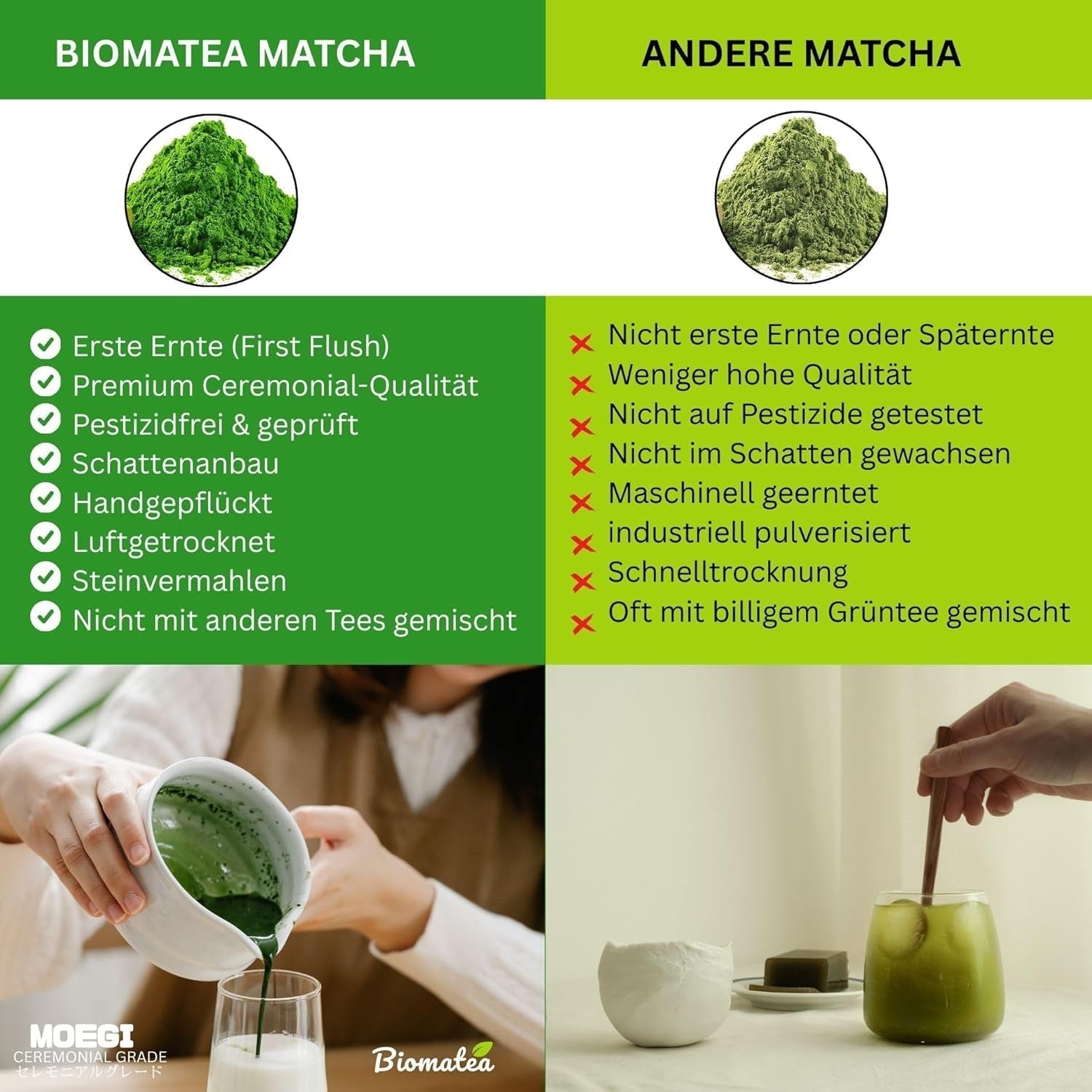 Té Sakura Matcha 50 g - Grado ceremonial de Japón - Té verde premium con polvo de flor de Sakura - Primera cosecha, molido en piedra, vegano, sin aditivos