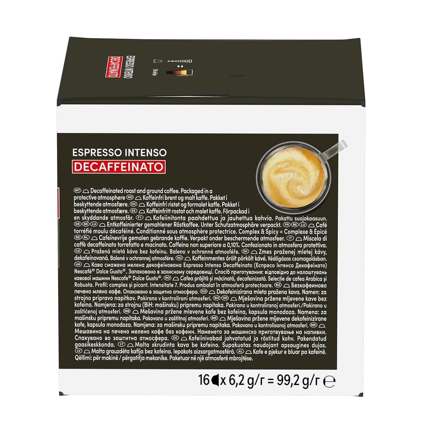 Nescafé Dolce Gusto Café Dolce Gusto Espresso Intenso Desc. | Nestle Pack 3 Kisten Mit 18 Kapseln,Die Jewells 16 Einheit(paquete de 3)