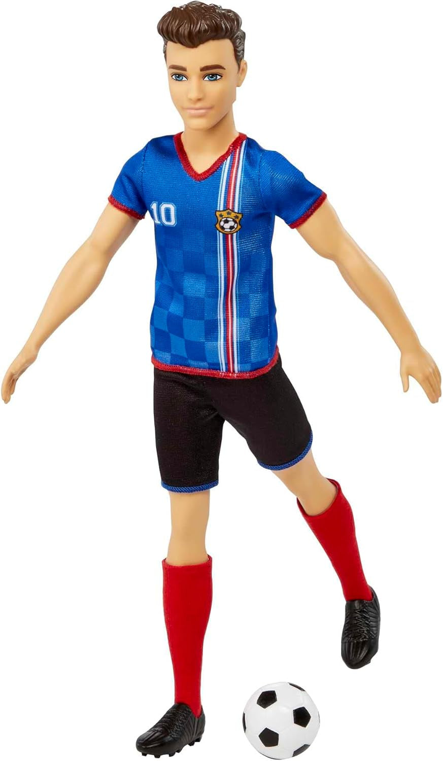 Barbie Serie Puedes Ser Cualquier Cosa Muñeco Ken Futbolista Pelo Castaño Muñeco Ken Camiseta Azul Fútbol 1X Muñeco Ken Futbolista Regalo Niños 3 Años Juguetes Hcn15 Naty Shop Muñecas