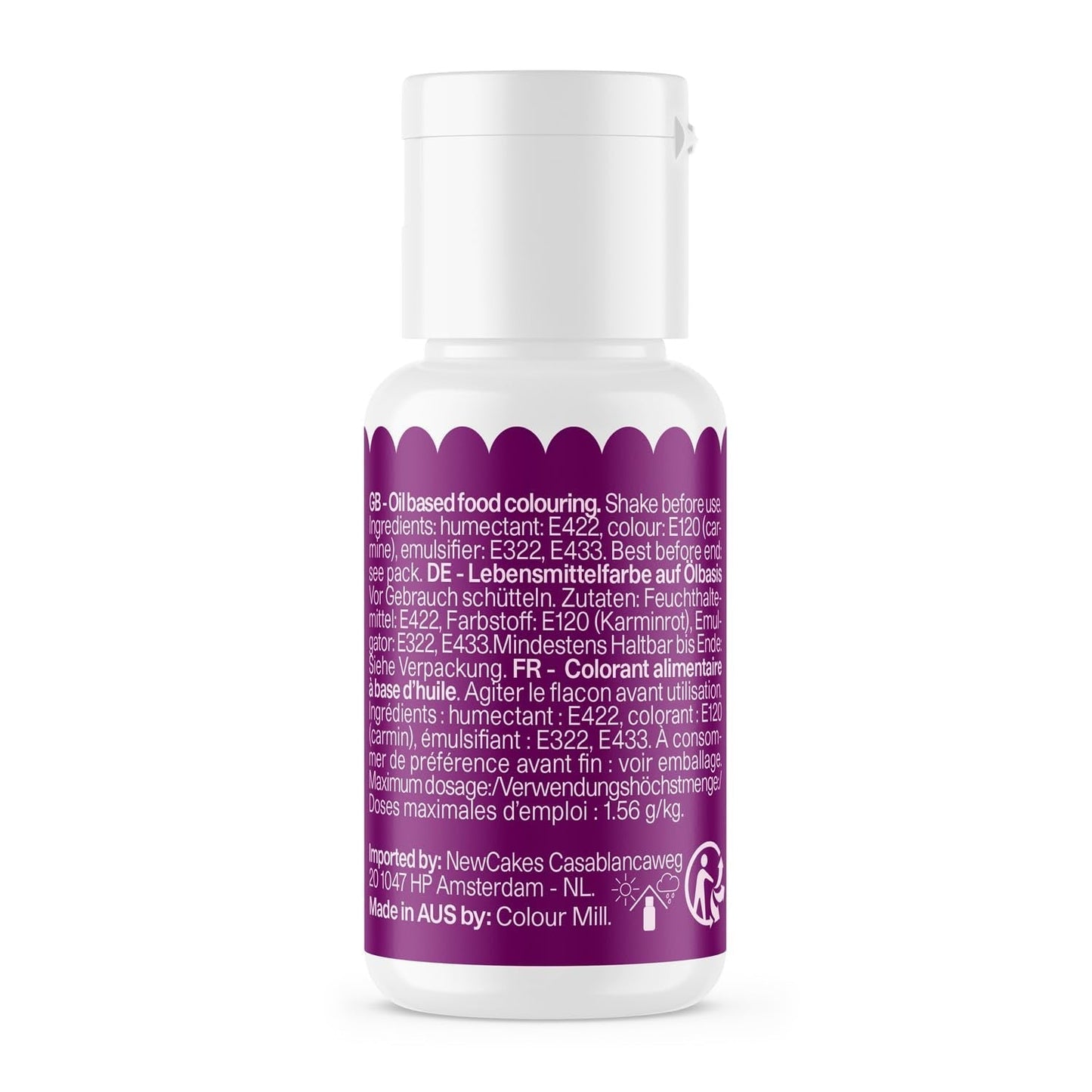 Colorante alimentario a base de aceite de uva Color Mill Oil Blend - Colorante alimentario para chocolate, fondant, muffins, tartas, repostería, macarrones - Colorante alimentario para decorar tartas - 20 ml