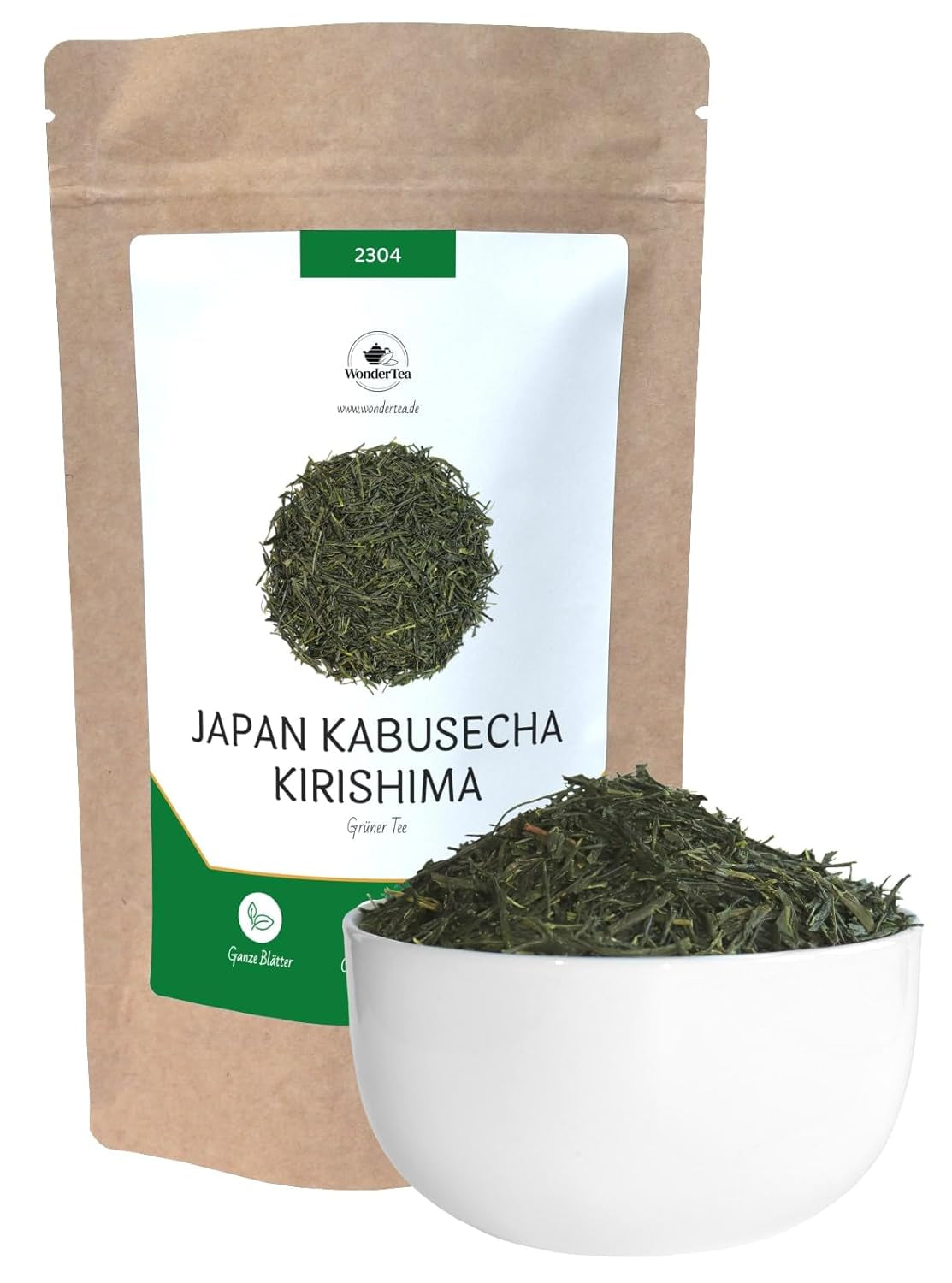 Té verde japonés Kabusecha Kirishima, Kabuse Sencha japonés, té verde suelto premium, sin sabores añadidos | Wondertea Té verde japonés Kabusecha (50 g)