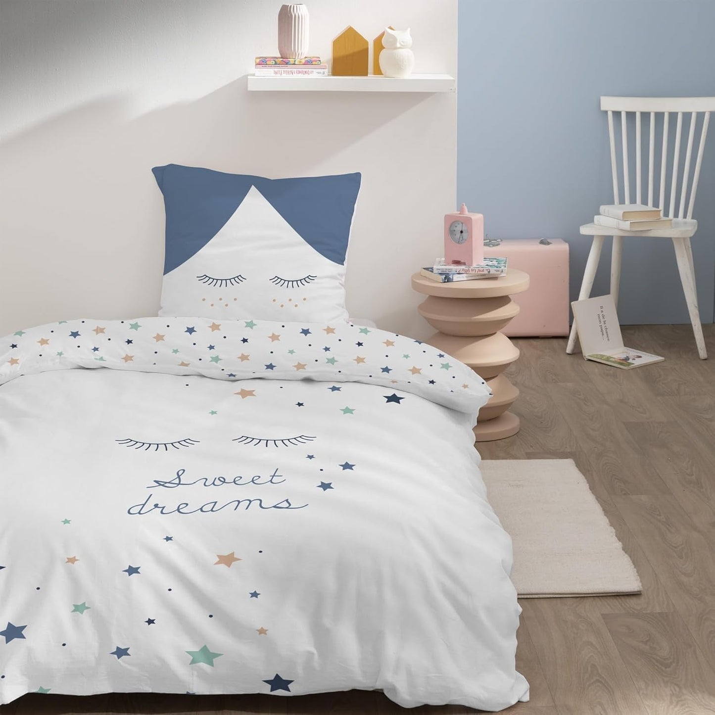 Juego de cama infantil reversible, Ropa de cama Estrellas - infantil Naty Shop