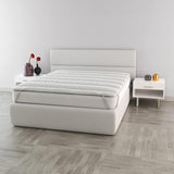 Italian Bedding Elegante Topper Acolchado, Blanco, Edredones y Edredones de Matrimonio Naty Shop 160X195