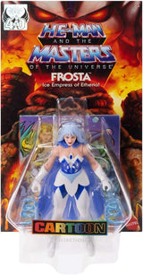 Figura de acción Masters of the Universe Origins Colección de dibujos animados Frosta, de unos 14 cm de altura, de la serie de televisión de los años 80, princesa del poder con fuerza de hielo, diseño detallado y capa, JBM87 Figuras de acción Naty Shop