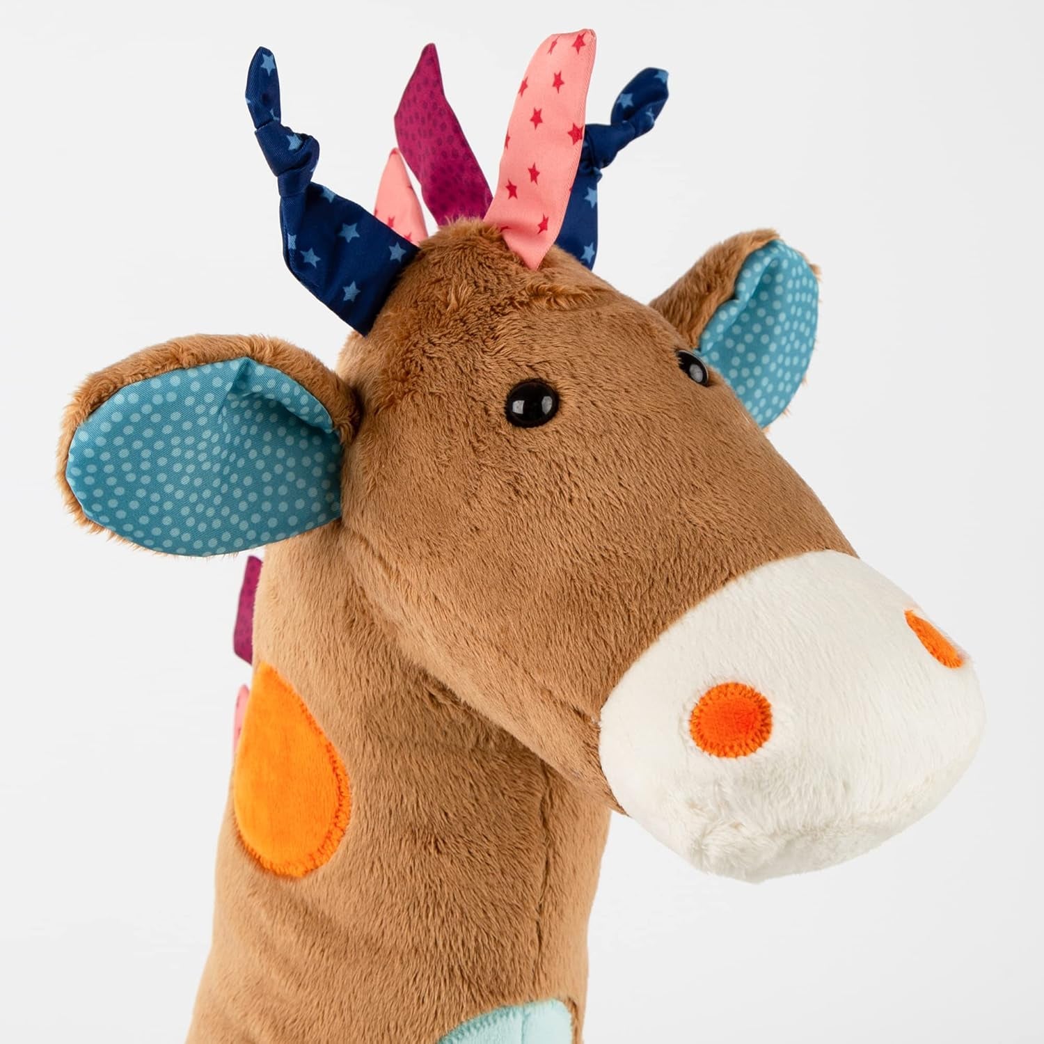 SIGIKID 42863 Jirafa XXL Juguete Bebé, Juguete Educativo PlayQ, Peluche con Mordedor, Sonajero, Espejo, Chirriante, para Bebés y Niños a Partir de 3 Meses, Multicolor/Jirafa 72cm Juguetes Bebe Naty Shop