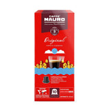 Caffè Mauro Torrefazione Kaffeekapseln Espresso Original, Intensität 10/10-50 Kapsel aus Aluminium - Compatible con Nespresso* Haushalts-Espressomaschinen - Hergestellt in Italien
