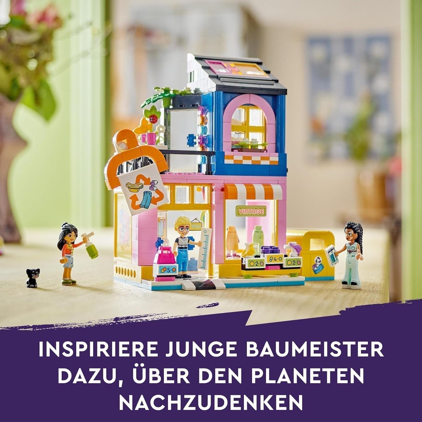 LEGO Friends Vintage Fashion Store Set de construcción para niños con juguetería, figuras y gato, modelo de juego de rol para el desarrollo socioemocional, regalo para niñas y niños de 6 años 42614 Juegos de construcción Besuche den LEGO-Store