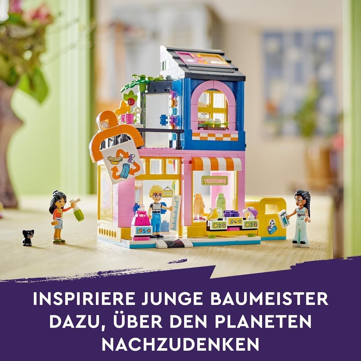LEGO Friends Vintage Fashion Store Set de construcción para niños con juguetería, figuras y gato, modelo de juego de rol para el desarrollo socioemocional, regalo para niñas y niños de 6 años 42614 Juegos de construcción Besuche den LEGO-Store