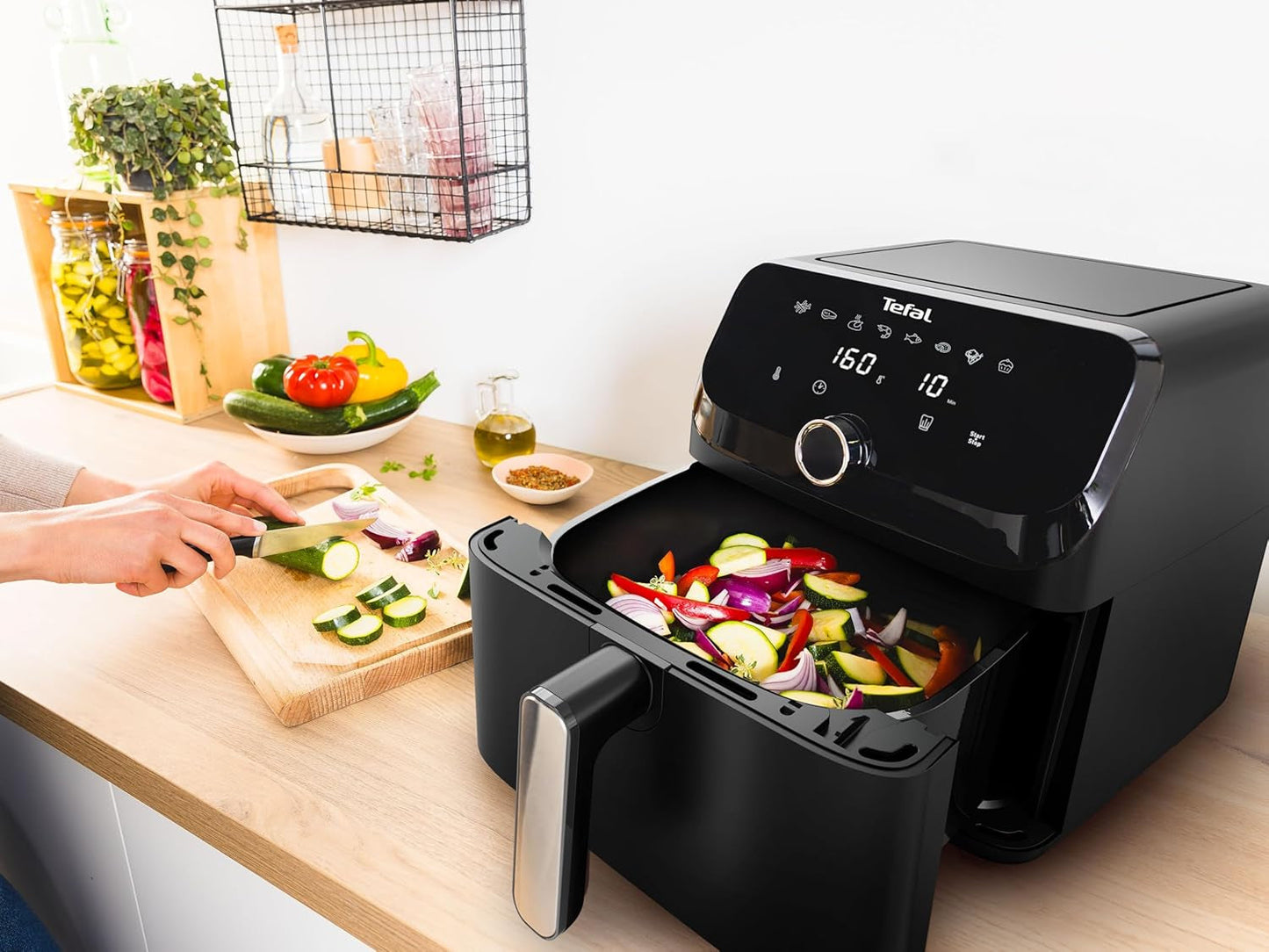 Freidora de Aire Caliente Tefal Easy Fry Mega, 7,5 litros de capacidad, hasta 8 personas, EY8558E0 Electrodomésticos Naty Shop