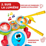 Chicco 00009820100000 Mi First Batería con Luces y Sonidos, 3 Modos de Juego Instrumento Musical con Batería para Niños, Multicolor, Grande Jucarii Bebe Naty Shop