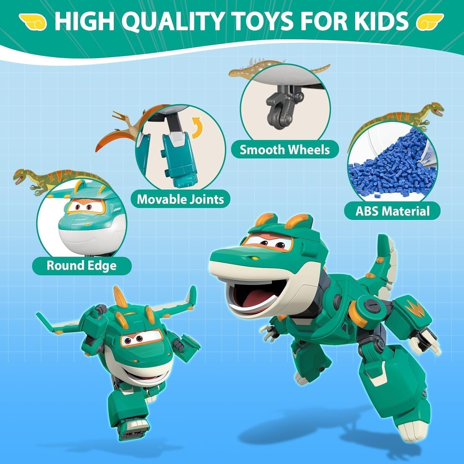 Super Wings Personajes transformadores de 5" Paquete de 2 Jett transformador supercargado + Tino Juguete transformador para niños y niñas a partir de 3 años Figuras de acción rojas Naty Shop