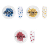 NÉONAIL Nail Art Flowers Set - Trockenblumen - Getrocknete Blumen - Nageldesign Zubehör - Nageldekorationen - Getrocknete Blüten - Decoración de uñas - Gelnägel Zubehör - 3 colores - Rosa, Lila, Naranja