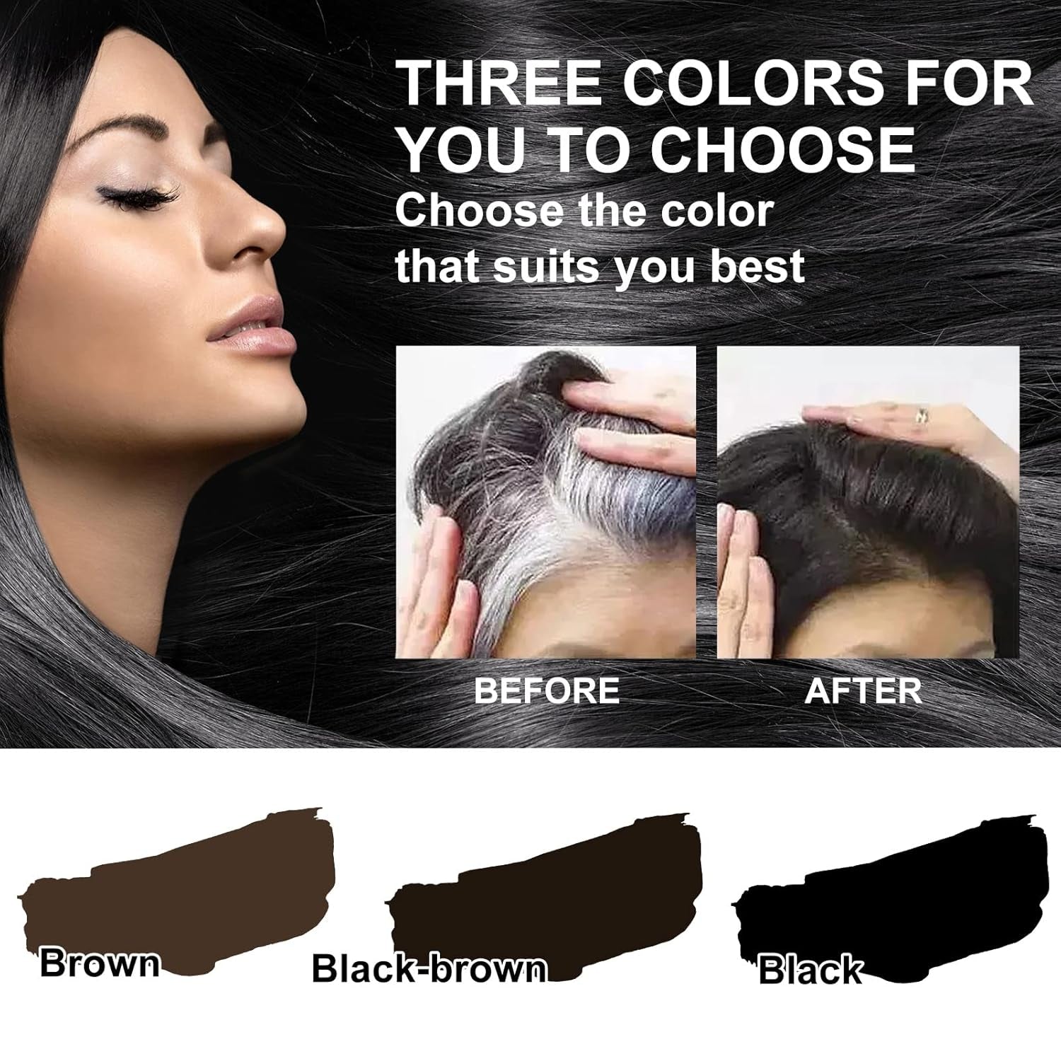 Pluma de tinte para el cabello desechable marrón negro cubierta de raíz gris instantánea Color de cabello crema lápiz en barra cubierta temporal rápida tinte para el cabello blanco Naty Shop