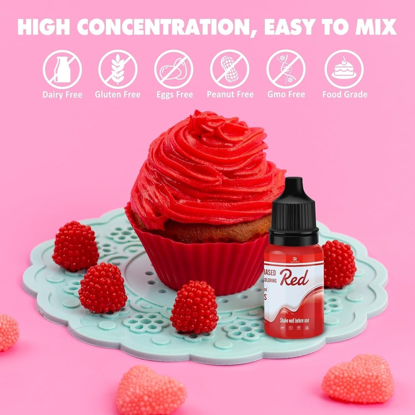 Fettlösliche Lebensmittelfarbe Für Schokolade - 60Ml Ölbasis Lebensmittelfarben Für Fondant, Torten Dekoration, Backen - Flüssige Food Coloring Für Kakaobutter, Buttercream, Kuchen (Schwarz) Naty Shop