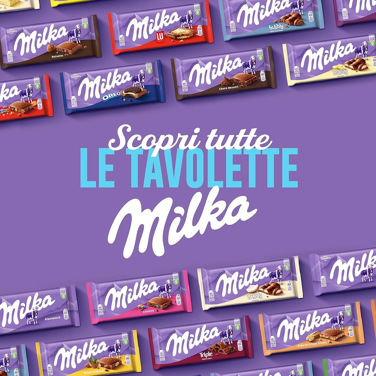 Chocolate con leche | Sándwich de barra de chocolate | Barras de chocolate Milka | 90 ml en total