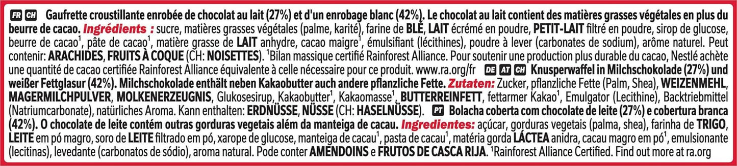Nestlé Chunky Funky, oblea crujiente con chocolate con leche, paquete de 24 (24 x 40 g)