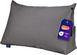Almohada de lectura Traumnacht Cosy Back Cushion, 70 x 40 cm gris oscuro, funda desenfundable y lavable de 100% poliéster, práctico bolsillo lateral, certificado Öko-Tex, fabricado según los estándares de calidad alemanes