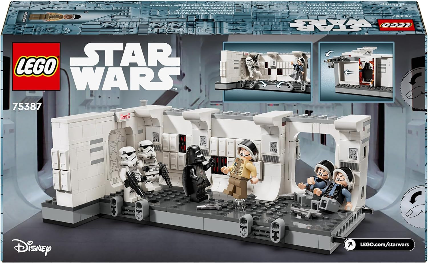 LEGO Star Wars Abordaje Tantive IV, Juguete de construcción de la película Una Nueva Esperanza, Juego de fantasía coleccionable, Idea de regalo para niños y niñas mayores de 8 años y coleccionistas 75387 Juegos de construcción Beuche den LEGO-Store