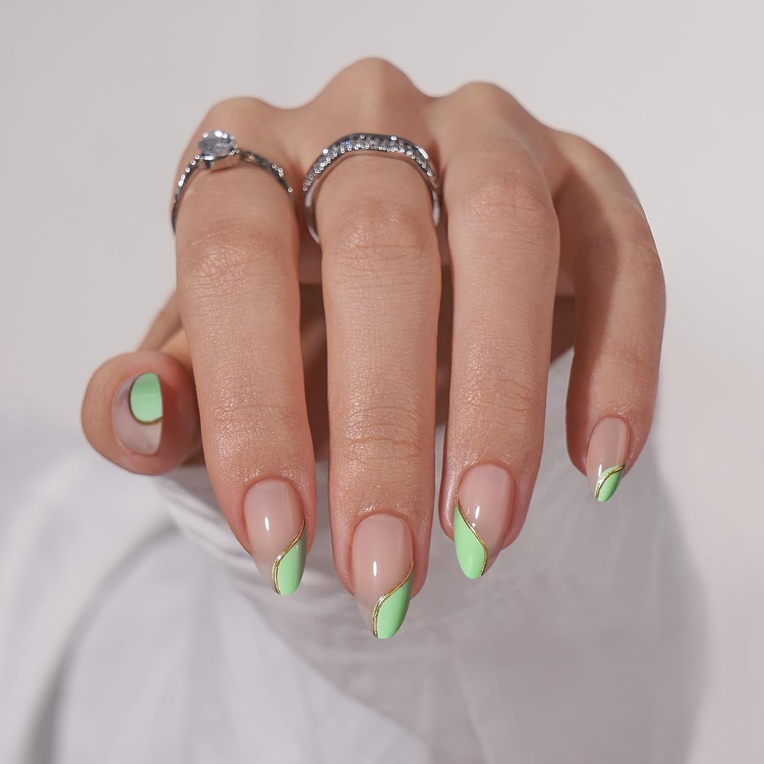 Btartbox Uñas Postizas Cuadradas Cortas Pegamento Baby Boomer En Uñas Postizas Rosa Degradado Blanco Uñas Artificiales Cortas con Pegamento para Uñas 30 Piezas Uñas Postizas Cuadradas