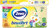Papel higiénico de manzanilla probado Zewa con pajita 7X 8 rollos