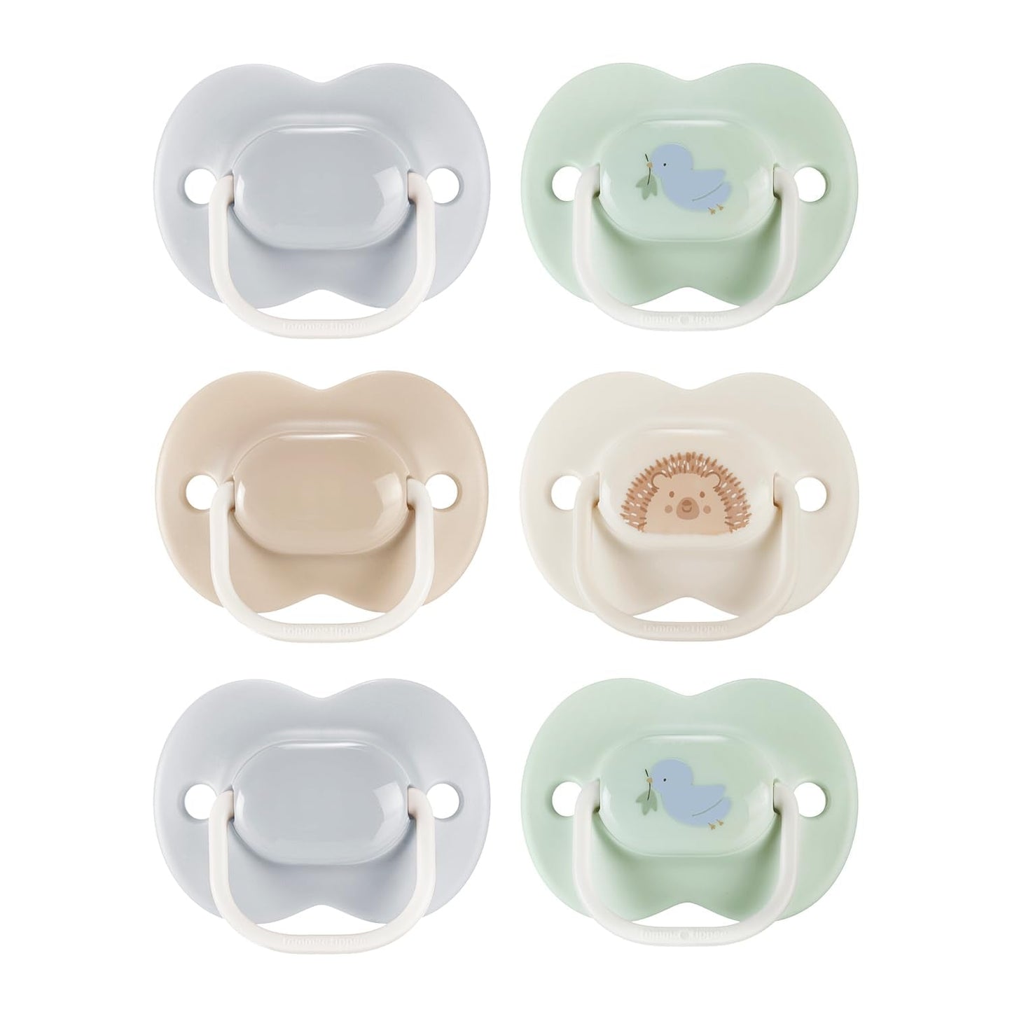 Tommee Tippee Chupetes Anytime, 0-6 meses, Pack de 6 chupetes simétricos, sin BPA