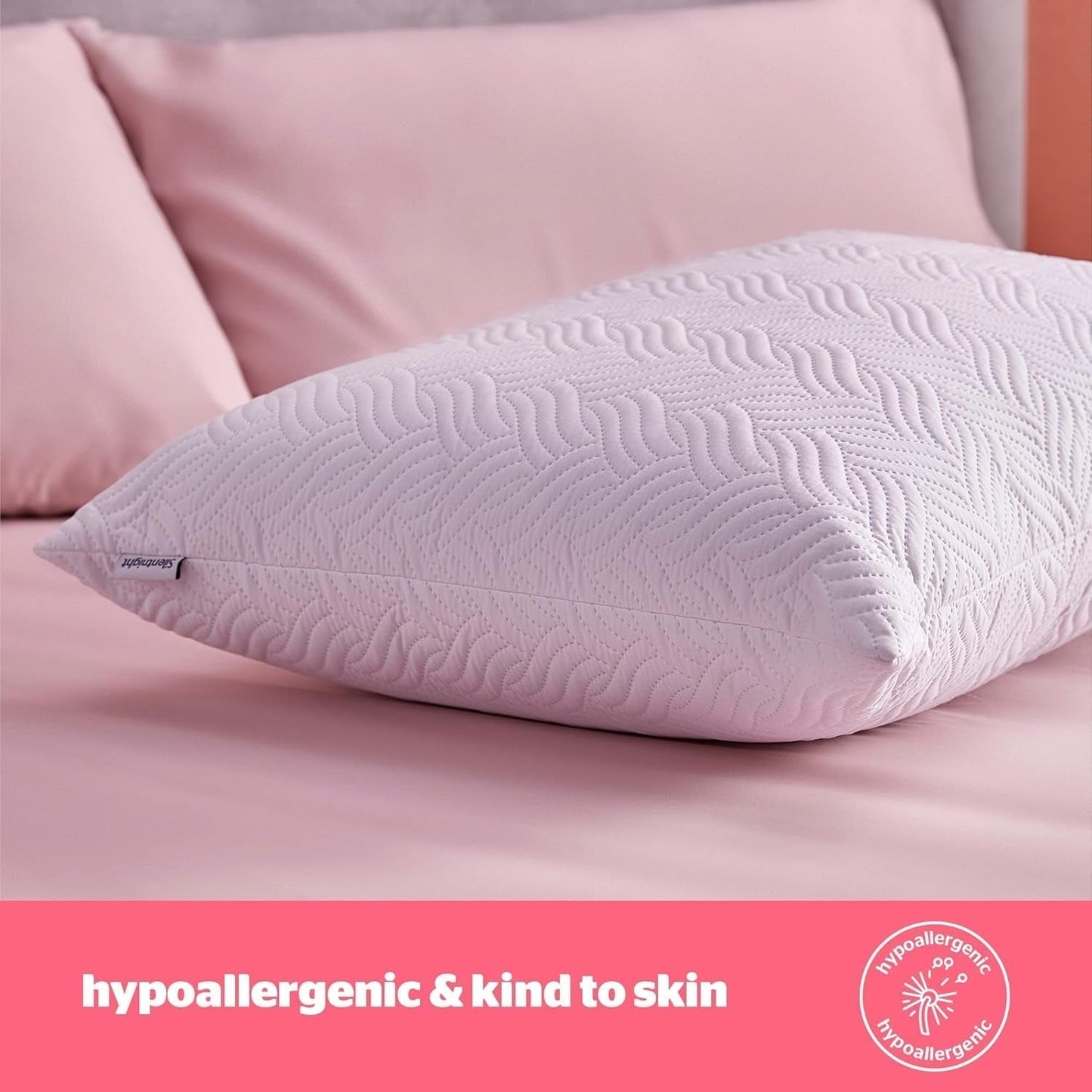 Silentnight Ultimate Pillow - Almohada de cama suave y de apoyo con funda acolchada de lujo Pinsonic Soft Touch, lavable a máquina e hipoalergénica para quienes duermen boca arriba y de lado, 1 almohada estándar Naty Shop