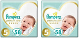 Pañales Pampers talla 5 (11-16 kg), pañales de cuidado premium, 58 piezas, comodidad y protección óptimas para pieles sensibles de Pampers