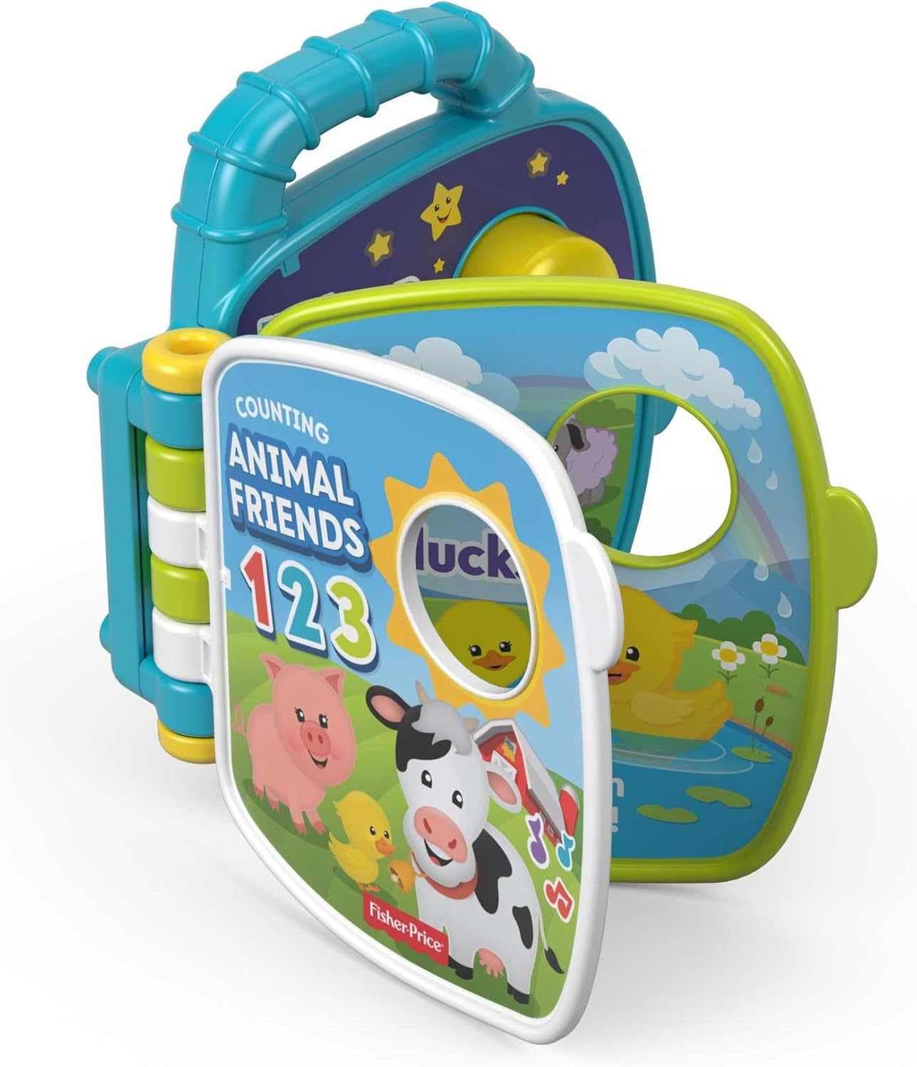 Cancionero musical de Fisher-Price Animal Friends | Juguete bebe a partir de 6 meses, 1 año para niñas y niños | Juguete para niños | Libro de música con sonidos y efectos de luz | Juguete educativo (alemán), GFP29 Jucarii Bebe Naty Shop