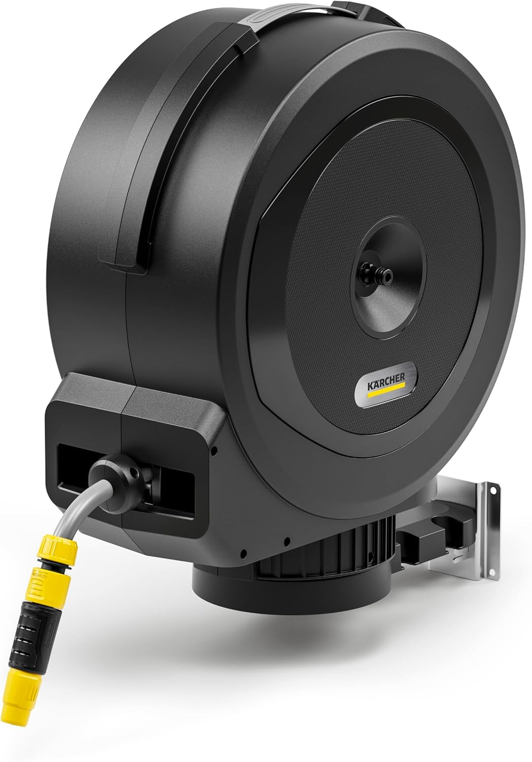 Caja de mangueras automática Kärcher HBX 5,35: manguera de 35 m, manguera de conexión: 1,5 m; Retracción automática de la manguera, cómoda y flexible, negra.