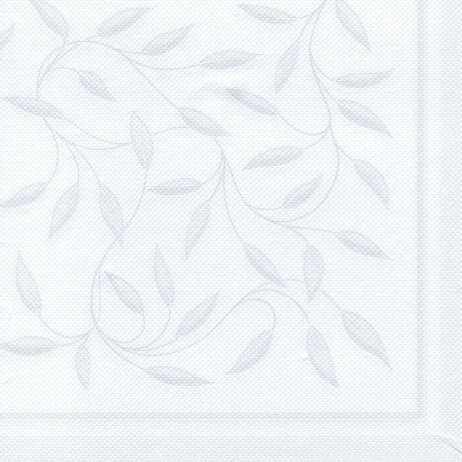 Papstar, 50 servilletas "Colección ROYAL" pliegue 1/4 40 Cm X 40 Cm Blanco "Nuevo Mediterráneo", #11652