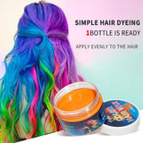 Tinte temporal para el cabello verde - Cera para teñir el cabello, tono de cabello para hombres y mujeres, pomada para el cabello natural, cera para teñir el cabello con clip de color para color de cabello de fiesta loca (4.23 oz, verde) Naty Shop Hair Dye