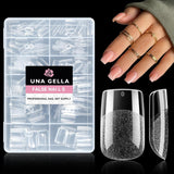 Puntas de uñas de Gel de bailarina, 216 Uds., 12 tamaños, puntas de uñas de Gel suave, juego de extensiones de uñas de cobertura completa, arte semimate DIY para el hogar