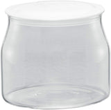 Rommelsbacher JG 1 Tarro de repuesto para yogurtera y queso crema JG 80-1,2 litros con tapa (paquete de 2) Naty Shop Cajas de almacenamiento de alimentos transparente/blanco 1 pieza (paquete de 1)