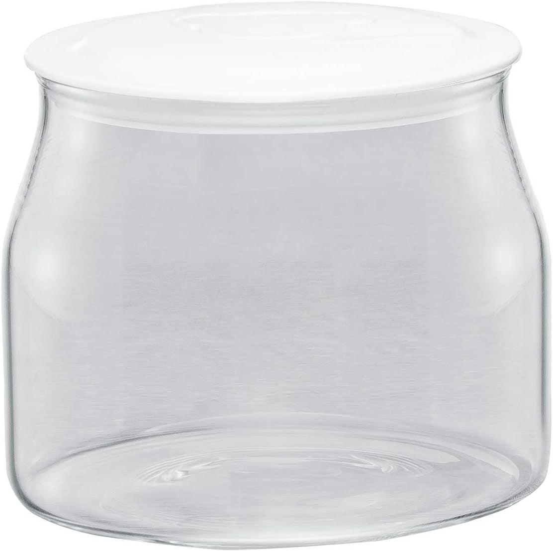 Rommelsbacher JG 1 Tarro de repuesto para yogurtera y queso crema JG 80-1,2 litros con tapa (paquete de 2) Naty Shop Cajas de almacenamiento de alimentos transparente/blanco 1 pieza (paquete de 1)