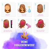 Magicat Tizas para el Cabello para Niña Set I 10 Colores Lavables y 5 Gomas para el Cabello I Regalo para Niñas de 4 a 10 Años I Regalo Creativo para Fiesta de Cumpleaños Infantil 2025 I Colorida y Segura Naty Shop Tinte para el Cabello