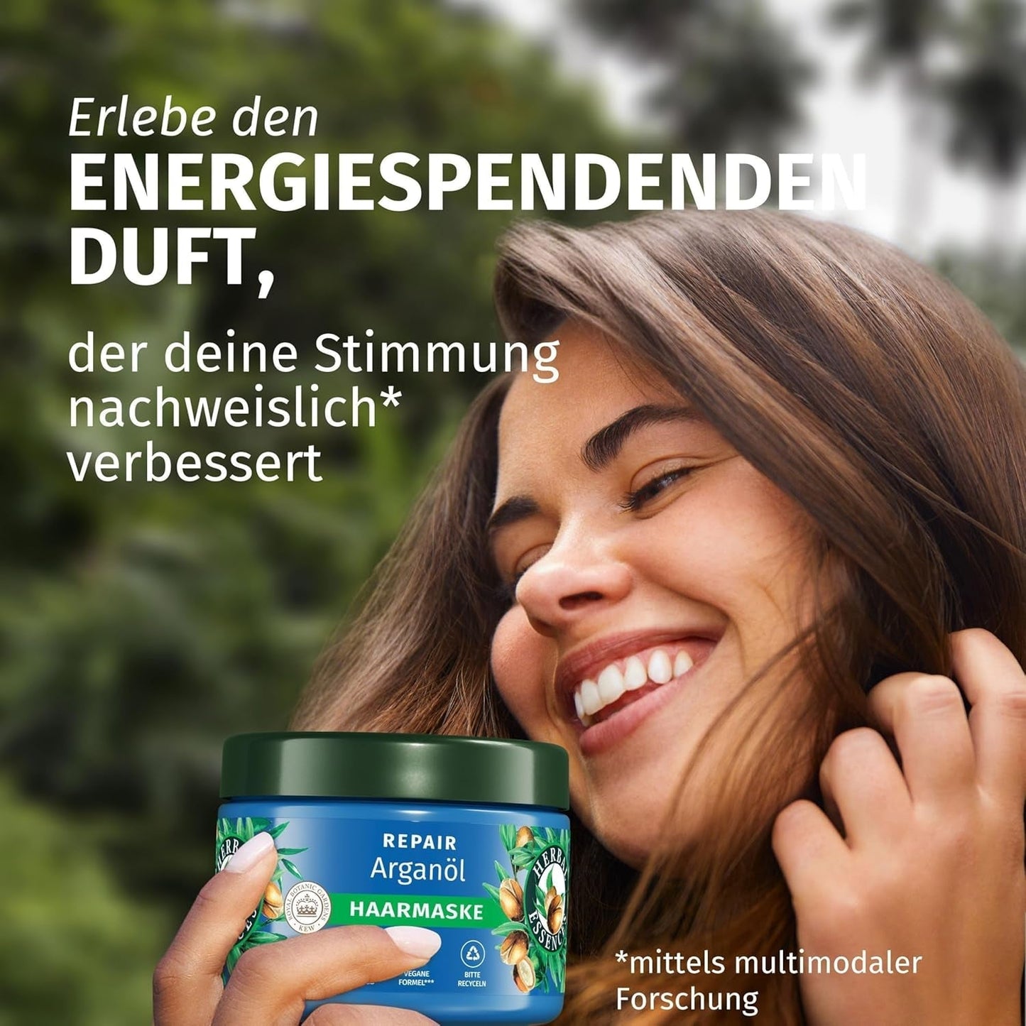 Herbal Essences Mascarilla reparadora capilar con aceite de argán 300ml. Desde cabello dañado hasta cabello más suave y brillante. Cuidados intensivos. Con ingredientes de origen natural. Mascarilla capilar vegana Naty Shop