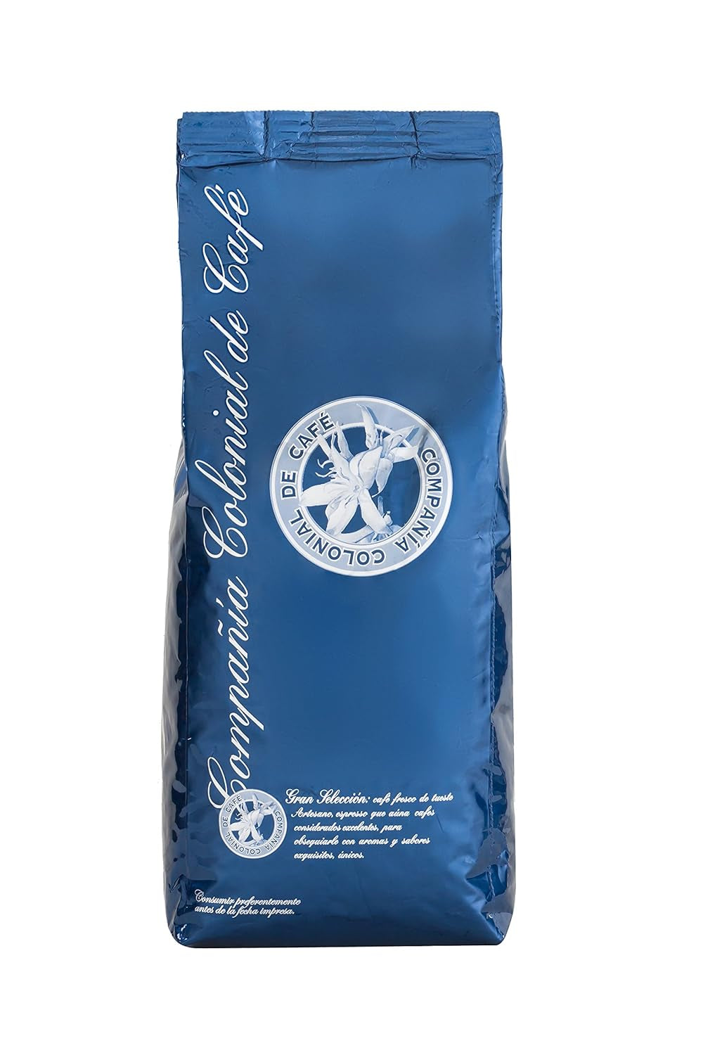 Café Arábica 100% Natural en Grano 1kg – Café Espresso Intensamente Tostado con una Mezcla de Origen Colombiano y Brasileño – Comercio Justo.