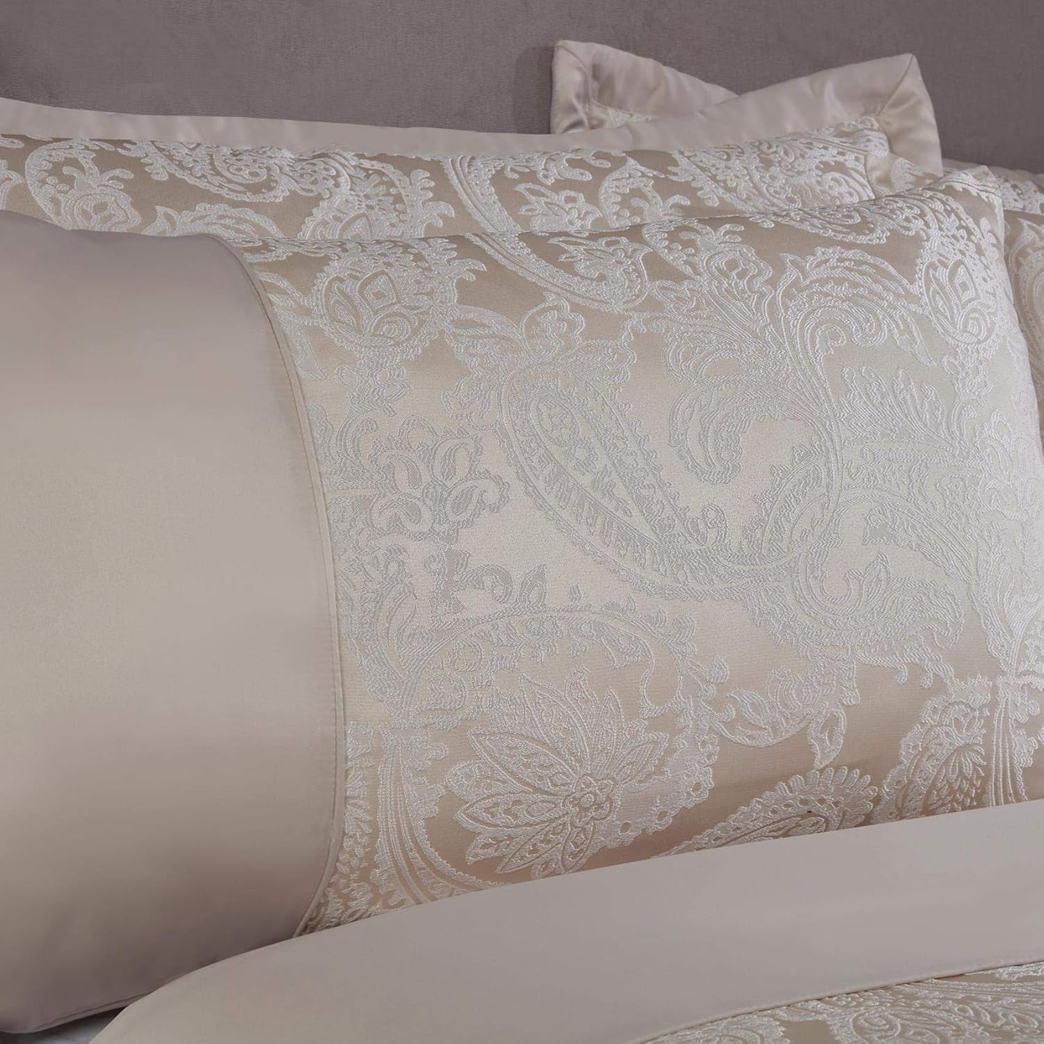 Edredón Duquesa para cama king size, 100% poliéster, crema Emma Barclay Camas y Edredones