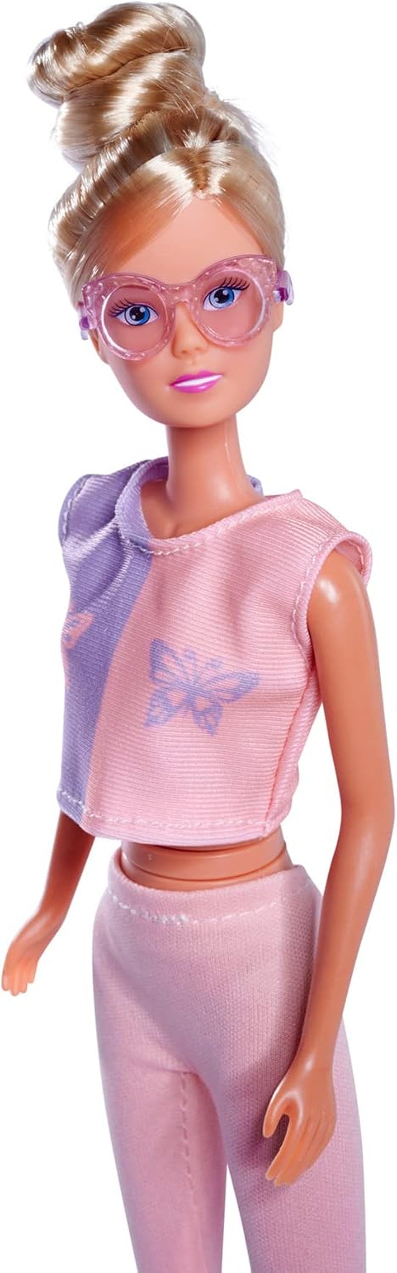 Simba 105733619 - Steffi Love Hula Hoop, Muñeca de juguete con ropa deportiva, Hula Hoop y función mecánica, 29 cm, a partir de 3 años