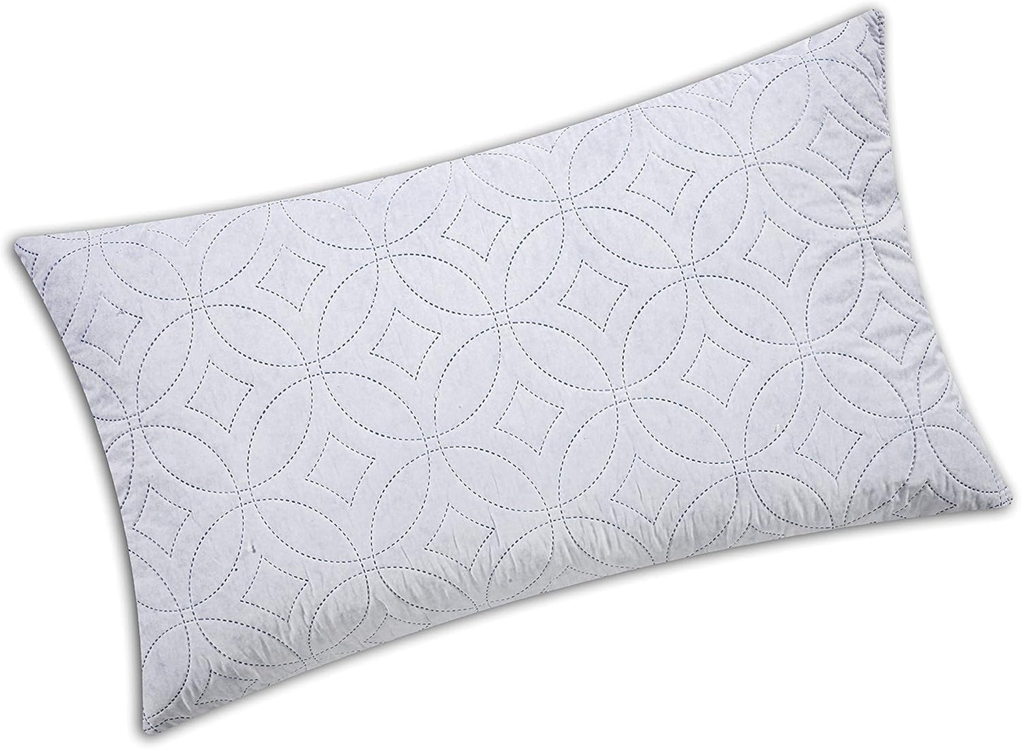 VIP Almohada Muy Importante V.I.P. Almohada Memory Flake Almohada Blanca 45 X 75 cm Funda Acolchada de Poliéster Súper Transpirable Suave Made in Italy Naty Shop Almohadas Estándar