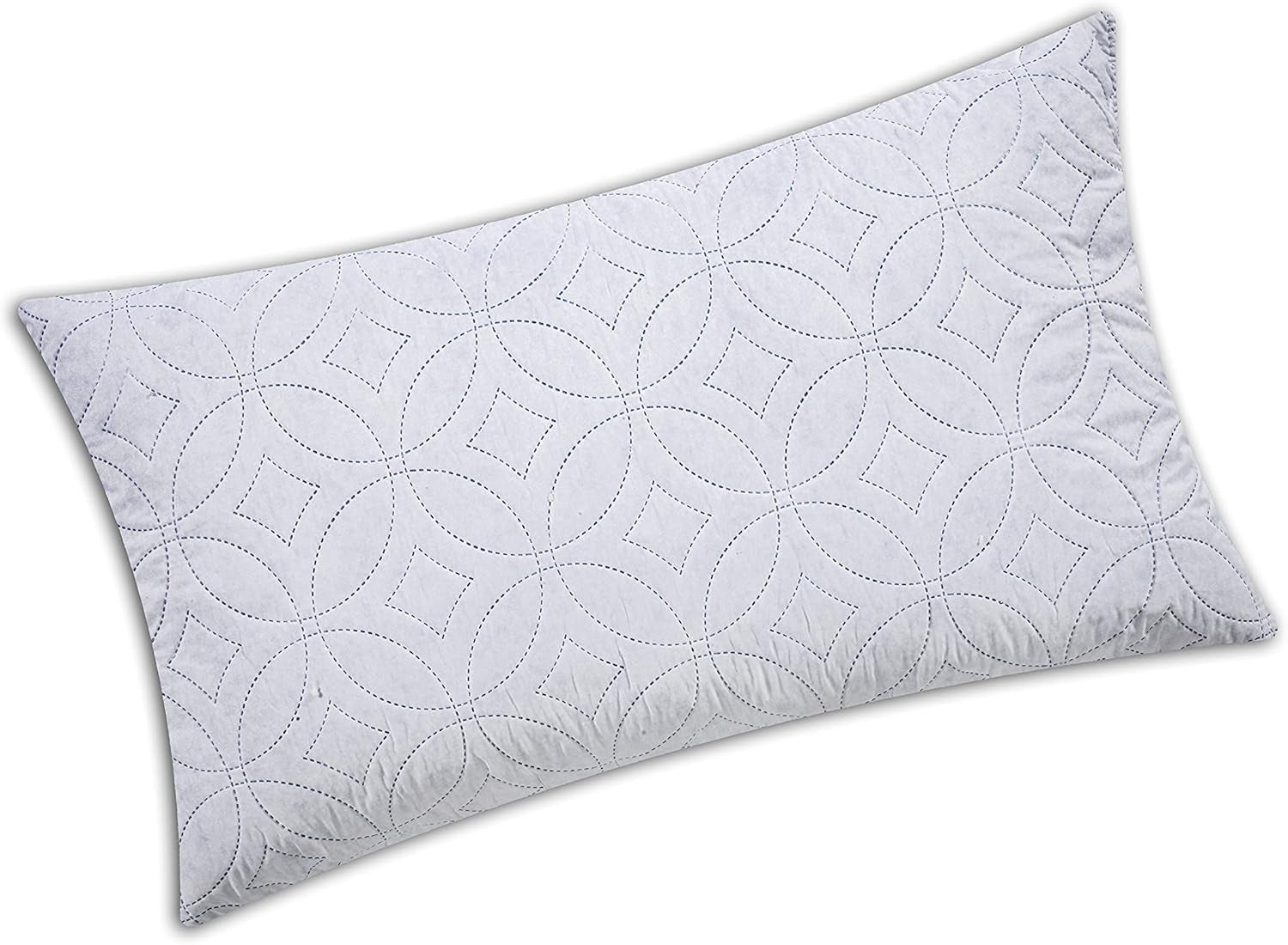 VIP Almohada Muy Importante V.I.P. Almohada Memory Flake Almohada Blanca 45 X 75 cm Funda Acolchada de Poliéster Súper Transpirable Suave Made in Italy Naty Shop Almohadas Estándar