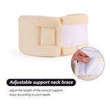 RESTCLOUD Soporte para el cuello de espuma suave, collar universal, soporte para el cuello ajustable para dormir - Alivia el dolor de cuello (blanco, cuello de 6,4 cm de profundidad, M) Almohadas ortopédicas cervicales Naty Shop